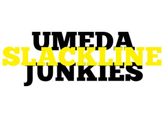UMEDA SLACKLINE JUNKIES with 福田ゆきみ ロゴ
